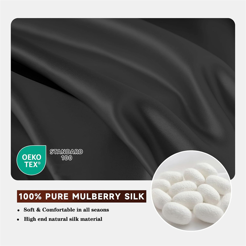 Smooth 3Pcs Set Mulberry Silk  - Silk Pillowcase Set ulasan dan harga