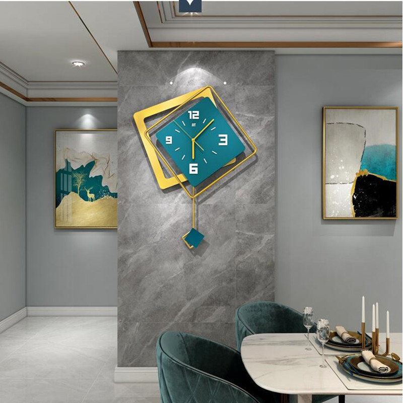 3D Nordic square Swing Wall Cl - Luxury Lifestyle Watches ulasan dan harga