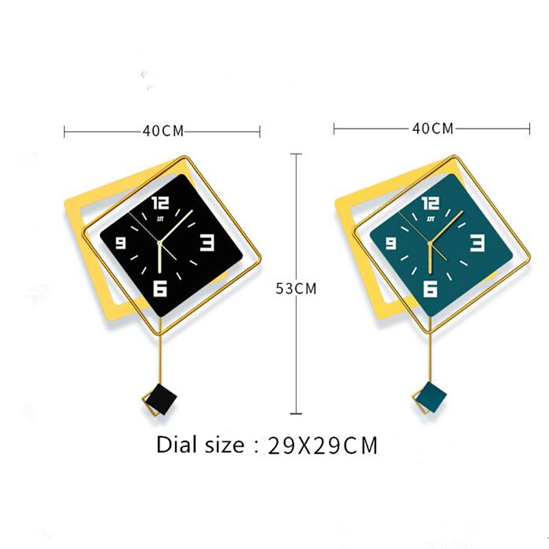 3D Nordic square Swing Wall Cl - Luxury Lifestyle Watches ulasan dan harga