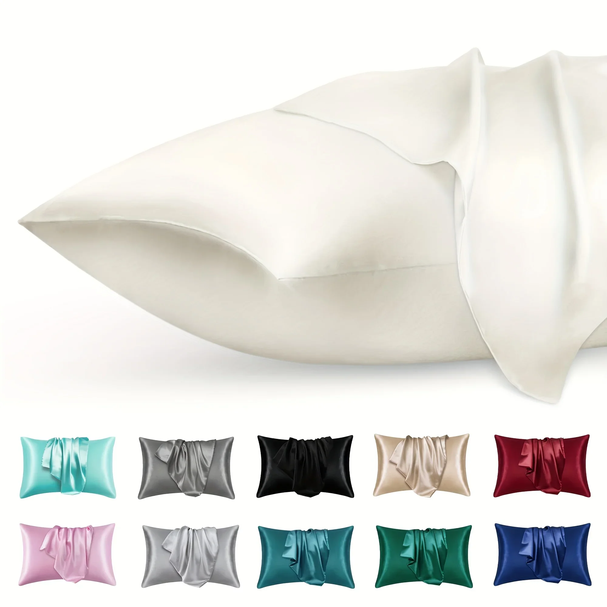 2pcs Luxury Satin Envelope Pil - Silk Pillowcase Set ulasan dan harga
